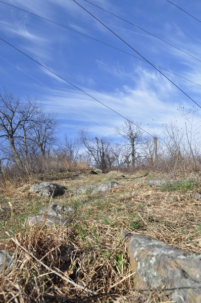 County Line Trail crossing the power line cut