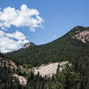 Looking up to Mt. Garfield from the Bear Creek Trail (#666)