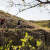 Pedaling across one of the many bluff lines found at Lake Wilson.