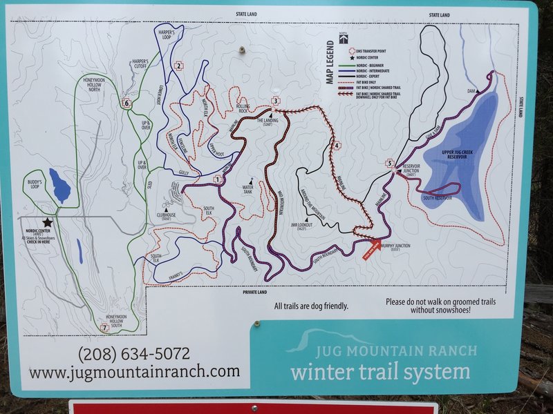 Jug Mountain Ranch Trail map