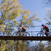 Suspension bridge on the Cane Creek Lake Trail