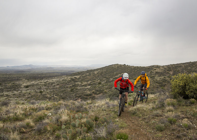 The north end of the Black Canyon trail rolls under big skies and open terrain.