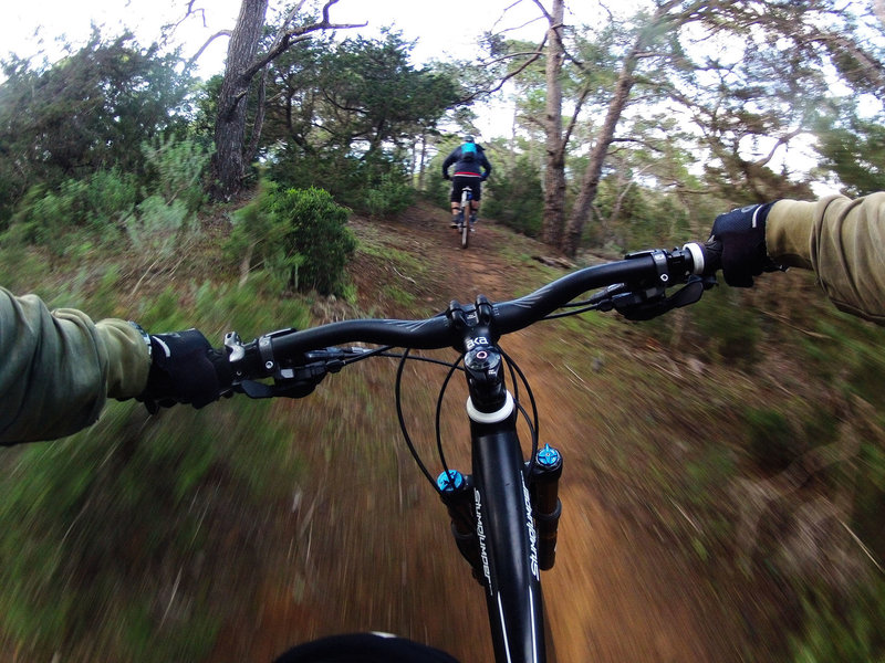 One of the smooth relatively fast sections of the trail