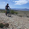 Two track trail returning to the barite mine. Socorro Peak and Rio Grande Valley in the background.