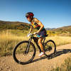 Climbing smooth-rolling singletrack during the XTERRA Nationals Triathlon.