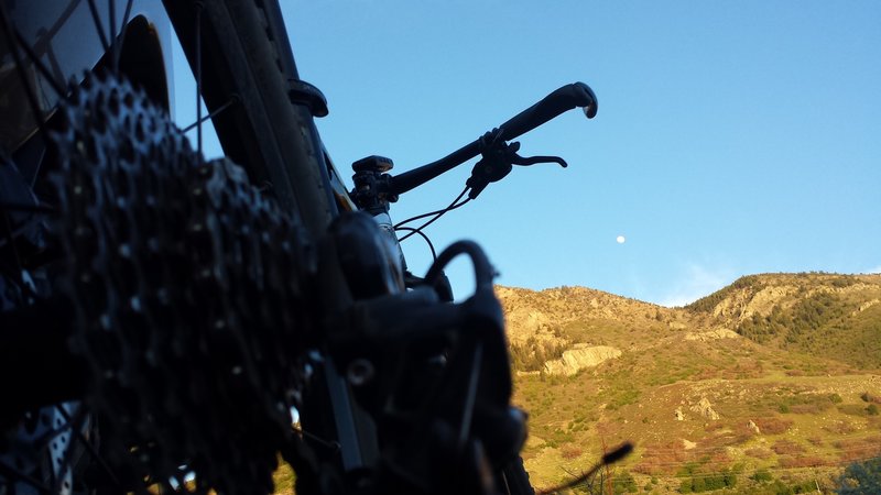 A nice post-ride moon rise in Ogden UT.