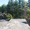 The beautiful clearing at the top of Quarry. There is a large dropoff to both the right and the left.