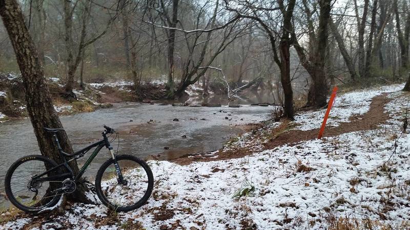 The stream crossing on Seneca Bluffs.