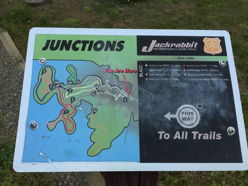 Example of trail sign at trailhead.