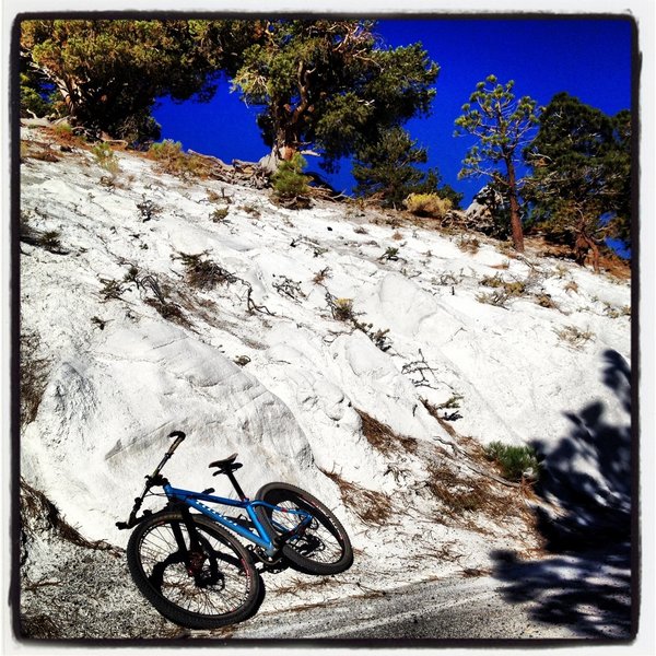 Taking a break at a chalk bluff on the Big Smokey Loop