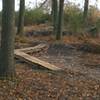 Wood feature on the Half Pipe Trail