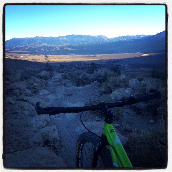 About to descend Wagon Wheel Trail just before dark.