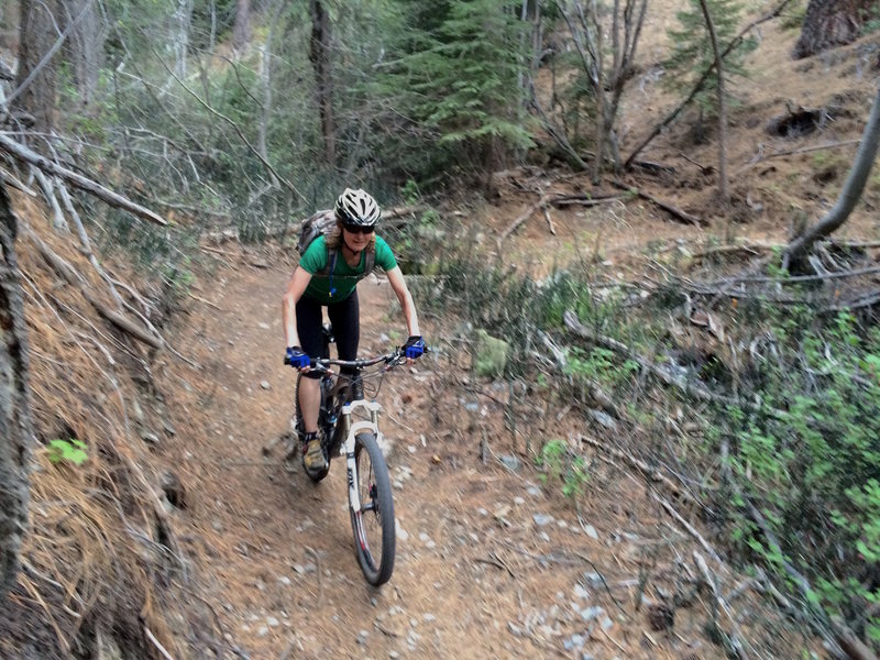 After crossing one of the several water features on the Genoa Loop.