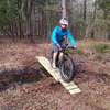 Testing the new skinny bridge on Deer Run.