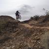 Rock jump at the bottom of Good Call Trail