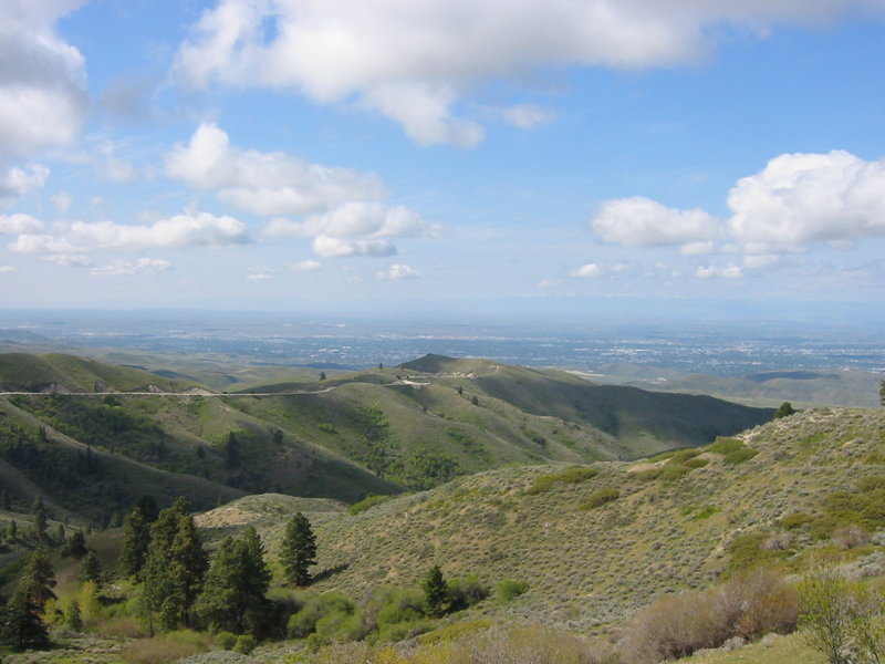 The saddle view towards Boise.