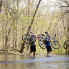 Making the crossing over to the Buffalo Creek Trail from Twisted Hickory.