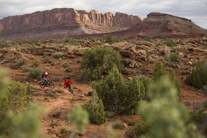 Lazy, part of the Moab Brand trails, has plenty of good fun and great views