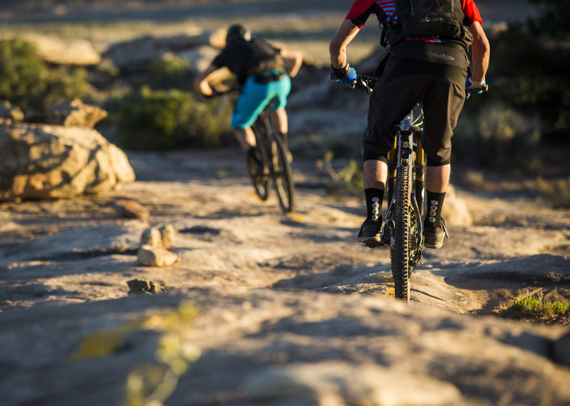 Little Salty, part of the Klondike Bluffs trail system, has plenty of slick rock.