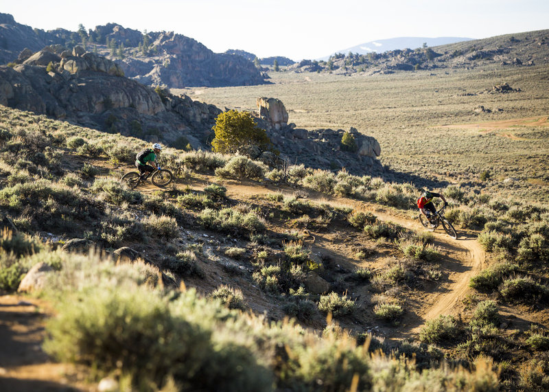 The backside of The Ridge trail descends through a series of fun and fast turns.