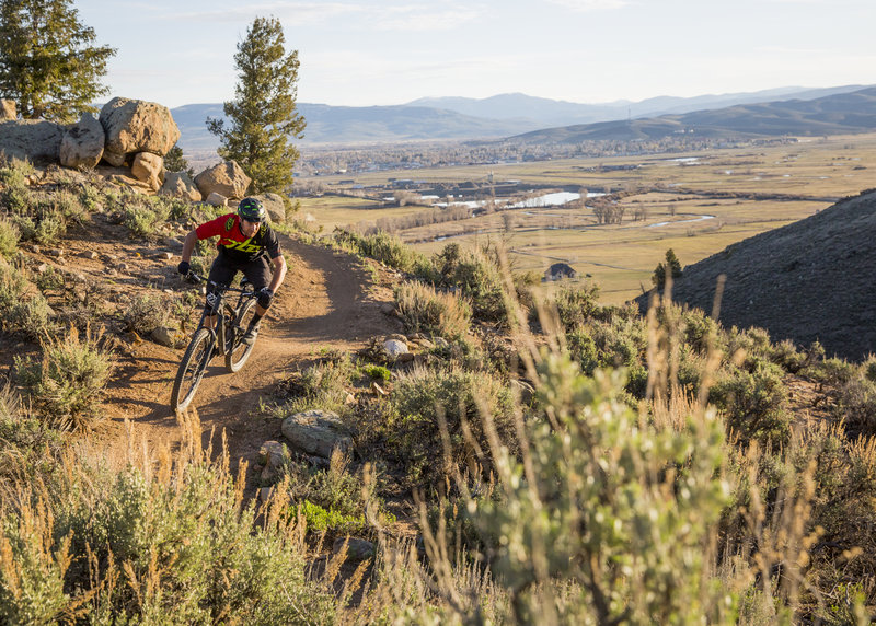 Tailpipe is a great way to start off a ride at Hartman Rocks; great views and lots of fun and flow.