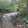 Rock Berm on the upper portion of the Tech Trail at Palmer Bike Park