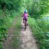 Cruising on Hickory Trail at Strouds Run State Park in Athens, Ohio.