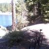 Small wooden bridge makes a good snack stop.