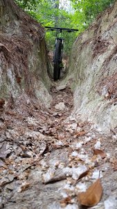 One of a couple heavily eroded sections.