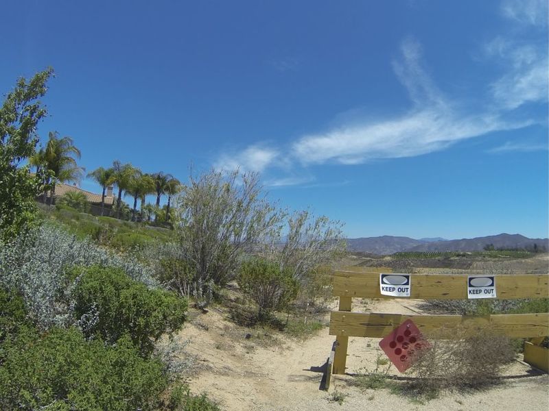 Marked "Keep Out" because of rain wash out of the trail. It is still totally passable.