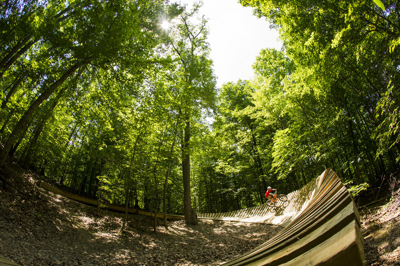 The big wall ride on The Boss Trail.