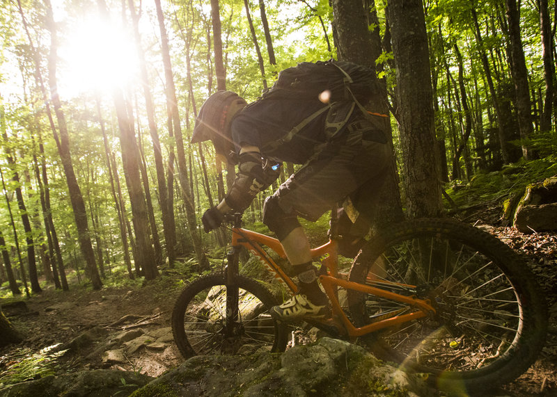 The Pro DH trail has plenty of steep and chunky sections.