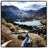 View of Gull Lake from one of the switchbacks climbing up Yost Trail