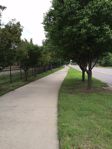 The trail is great for zipping along on; very few street crossings.