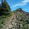 Rocky descent section on the Lower Lookout Mountain trail.