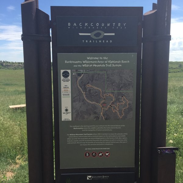 Map of the Wildcat Mountain trail network, just inside the access gate