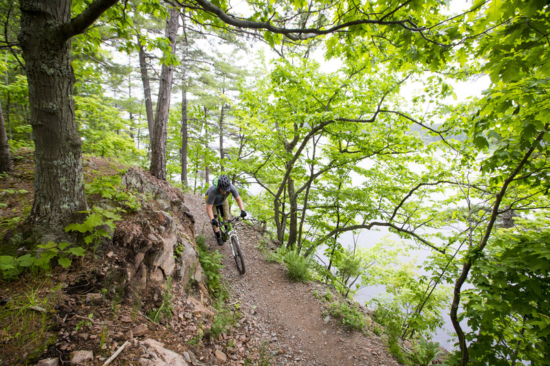 Rocky ledges on the east end of EZ PZ trail.