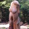 The landowner is a sculptor who loves to place his art along the trail.