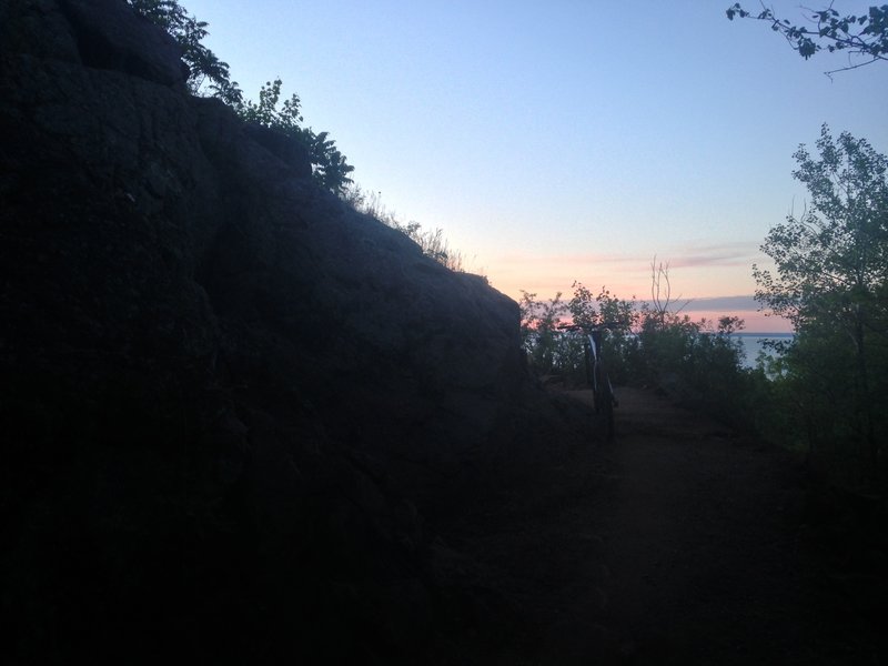 Sunrise over Lake Superior (Hawk Ridge Trail).