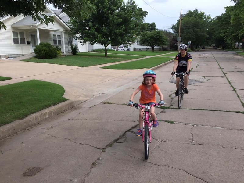 Riding the Schweiter Bikeway after the ribbon cutting ceremony