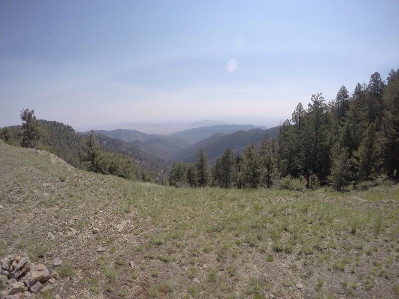 View from the top of Trail 10 - Copper Canyon. It was hazy today.