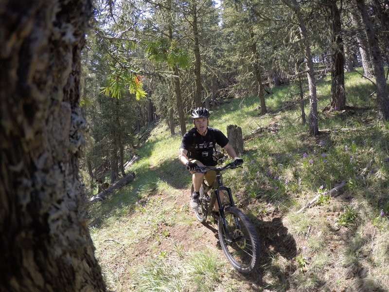 Stoked rider on Trail 10 - Copper Canyon