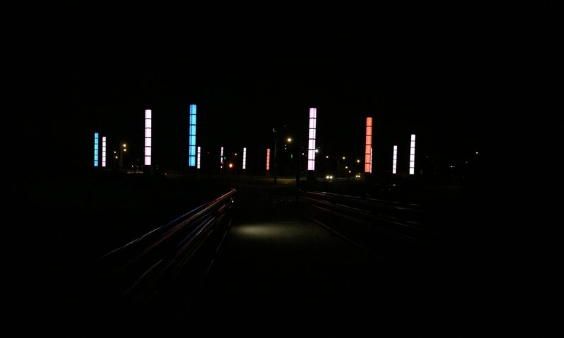 Light column art at Central and McLean