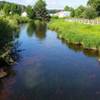 Western view of the trout stream from the second bridge