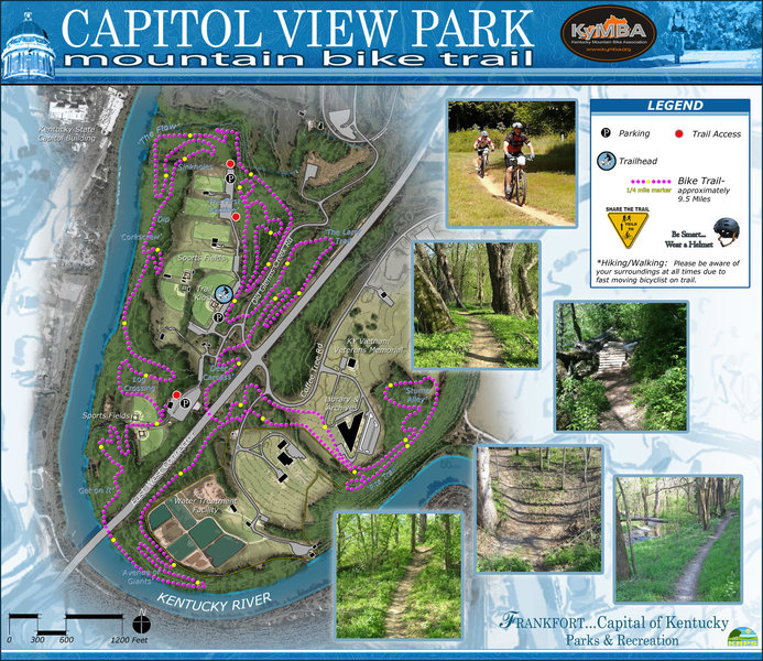 Map of CVP from the 2013 12 Hours of Capitol View MTB Race.