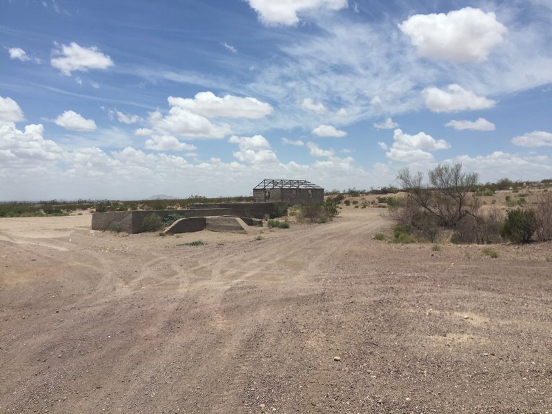 Old structures of the parking area.