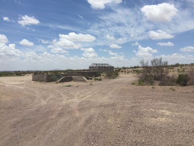 Old structures of the parking area.