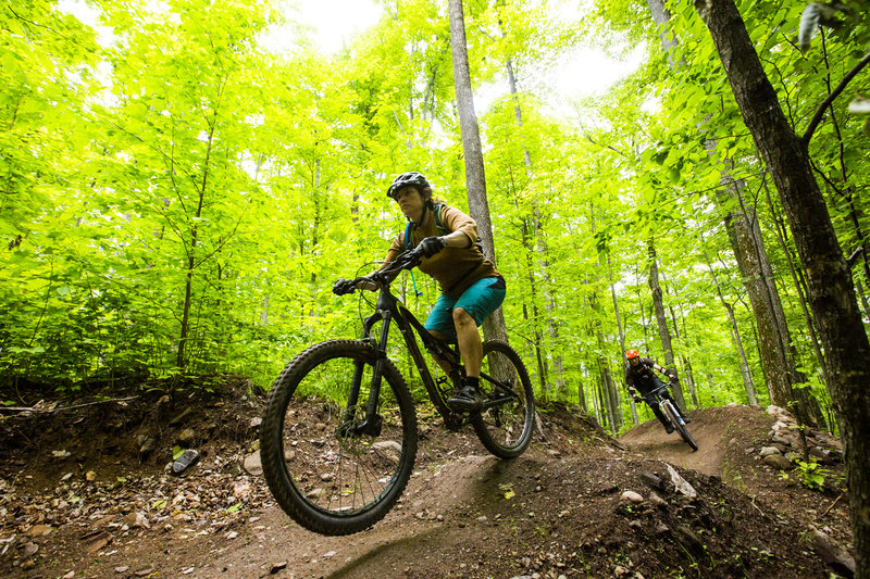 A berm to roller combination on Eh Line trail.