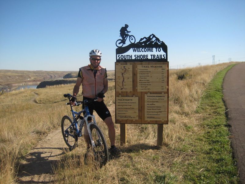 GFBC built sign at entrance to South Shore Trail