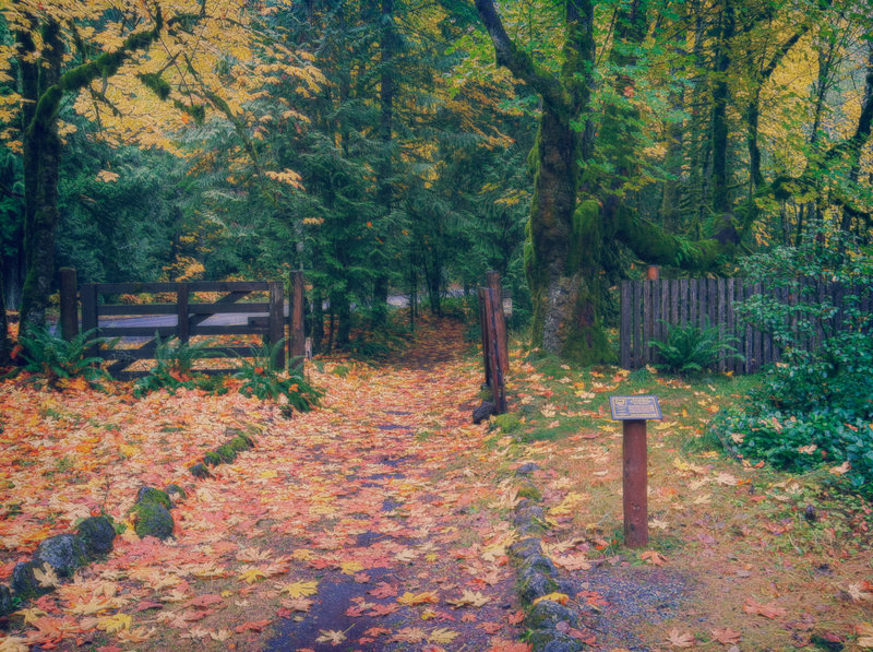 The Tollgate along the old Barlow Road now the end of the Pioneer Bridle Trail